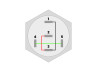 Switch on / off button 16mm LED red 6V universal Switch on / off button 16mm LED red 6V universal
